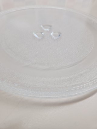 Plato Microondas 24.5 CM Universal 245 mm de Diámetro, Plato Giratorio de Cristal Redonda con 3 Fijadores Apto para Todos los Modelos de Microondas con un Plato Giratorio WinGluge