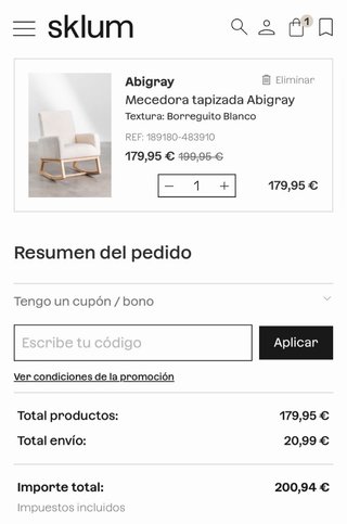 Mecedora borreguito Sklum NUEVA