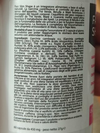 Fast Slim Shape Glucomannano 60 cpr made in Italy