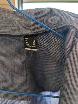 Camisa Cortefiel Azul Texturizada Talla L