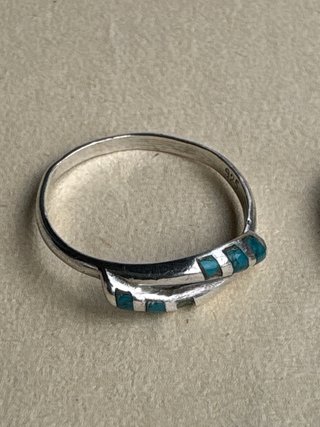 Lote 4 Anillos Plata 925 Turquesa