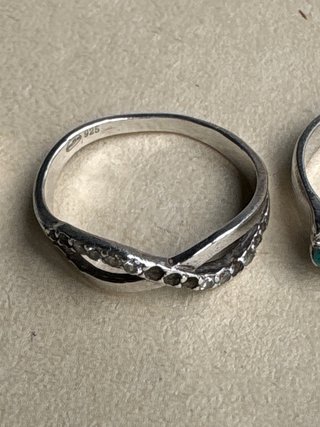Lote 4 Anillos Plata 925 Turquesa