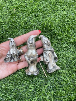 Fantasmini in peltro vintage set 3 pezzi