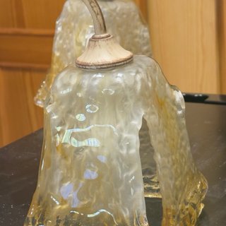Lámpara de techo cristal grueso artesanal