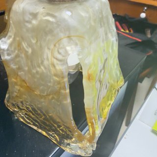 Lámpara de techo cristal grueso artesanal