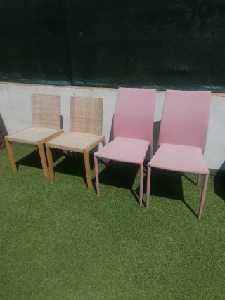 Conjunto muebles madera maciza para exterior