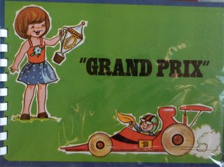 Antiguo libro-juego educativo "Grand Prix" años 80