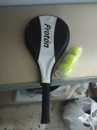 Red de tenis con soportes