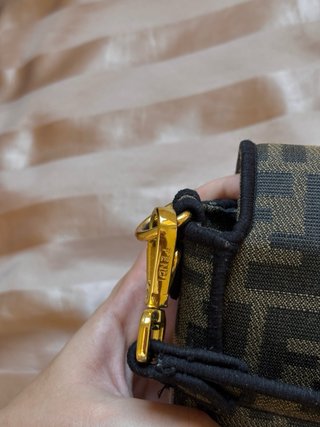 Borsa Baguette Marrone e Oro