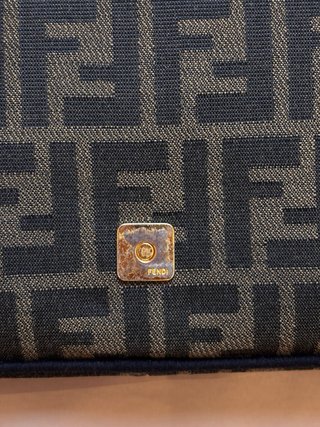 Borsa Baguette Marrone e Oro