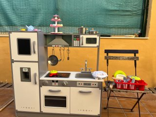 Cocinita Madera Grande + Accesorios