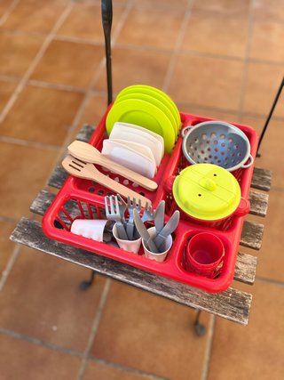 Cocinita Madera Grande + Accesorios