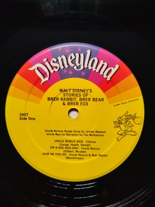 Raro LP Album Disney - Brer Rabbit