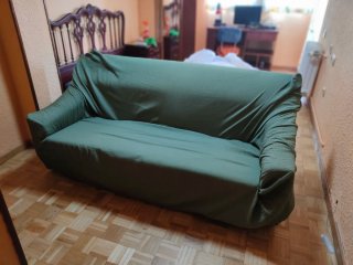 Sofá pequeño verde