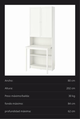 Conjunto Estanterías/Escritorio Ikea Billy/Oxberg
