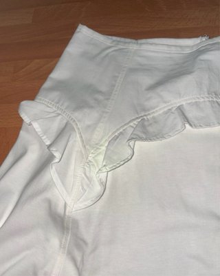 Falda larga blanca Zara