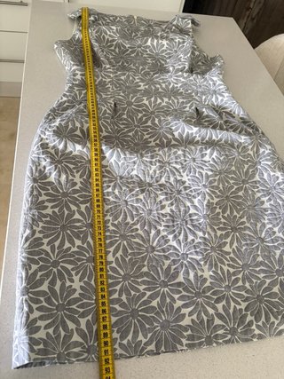 Vestido Purificación García floral gris T44