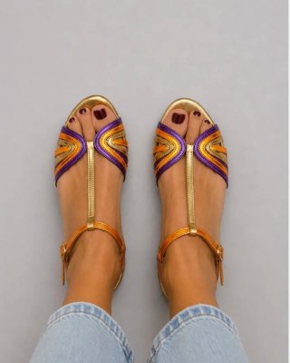 Sandalias Viviana en tonos mediterráneos.  NUEVAS