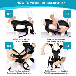 Mochila Perro TAILUP Hebilla Segura Negra