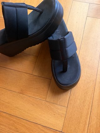 Sandalias plataforma negras talla 38