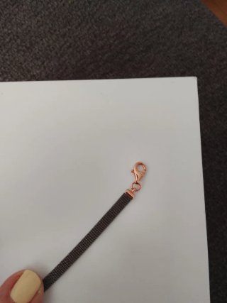 Pulsera Tous Corazón Negro y Dorado 18 cm largo