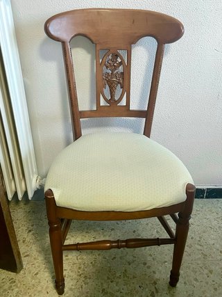 Mesa comedor extensible madera + 6 sillas