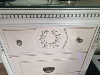 Escritorio de madera maciza blanco