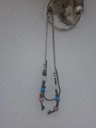 Collar mujer plata y piedras