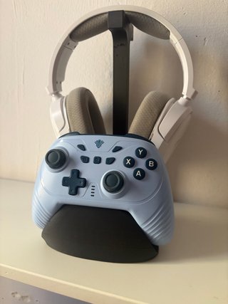 Soporte Mando y Auriculares Blanco/Gris
