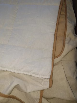 Colcha Cama 90 Beige y Azul