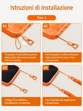 Cordino tracolla universale per smartphone iPhone