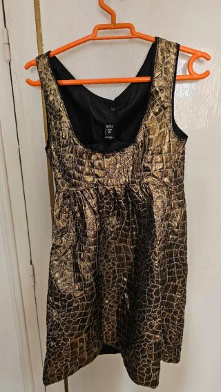 Vestido Sfera Negro y Dorado