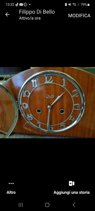 Orologio da tavolo vintage anni '70