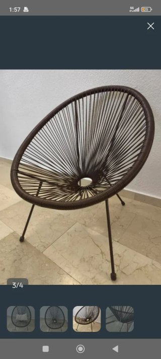 Silla Acapulco Beige y Marrón