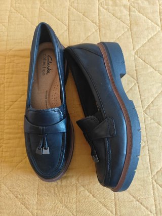 Zapatos Clarks Negros Mujer
