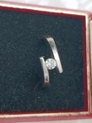 Anillo de compromiso  plata