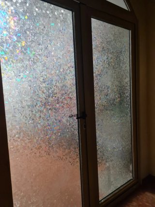 Puerta aluminio doble cristal blanco
