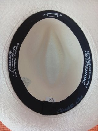Cappello Panama Montecristi con farfalla