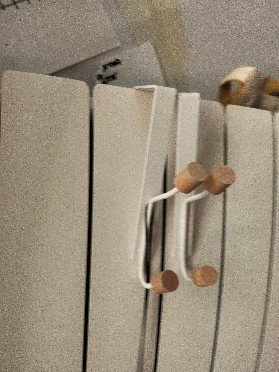Colgador Puerta/Radiador Metal y Madera
