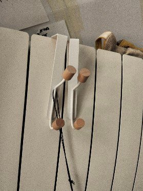 Colgador Puerta/Radiador Metal y Madera