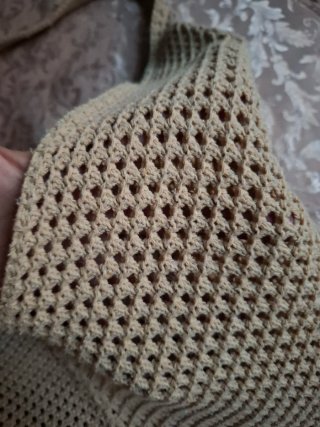 Borsa mare uncinetto beige