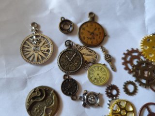 Charms Maquinaria Reloj Engranajes