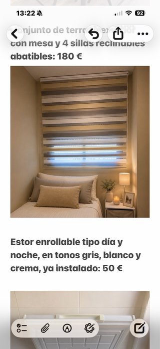 Estor enrollable noche y día beige