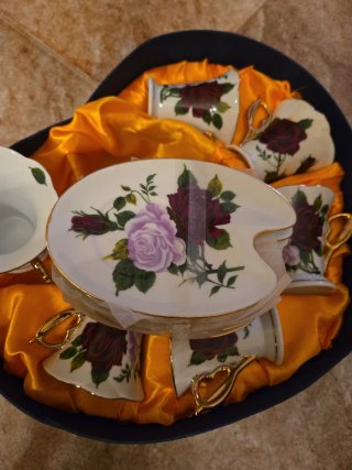 Juego de café paleta de pintor