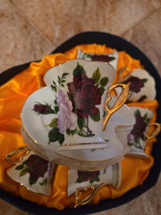 Juego de café paleta de pintor