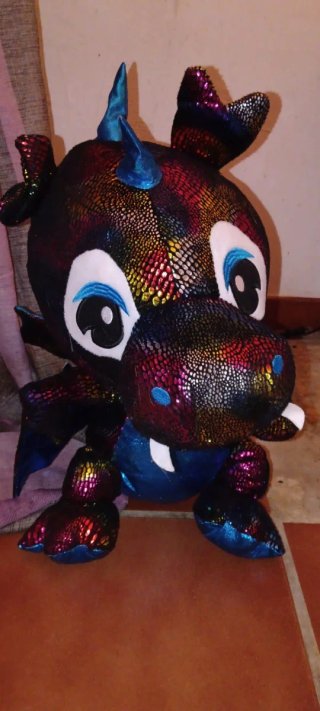 Peluche Dragón Arcoíris Brillante