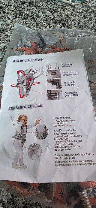 Andador para niños con estampado de búhos
