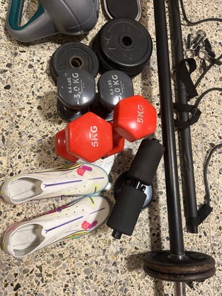 Pack Gimnasio: Mancuernas, Barra y Más