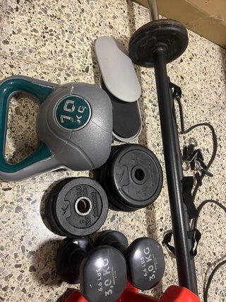 Pack Gimnasio: Mancuernas, Barra y Más