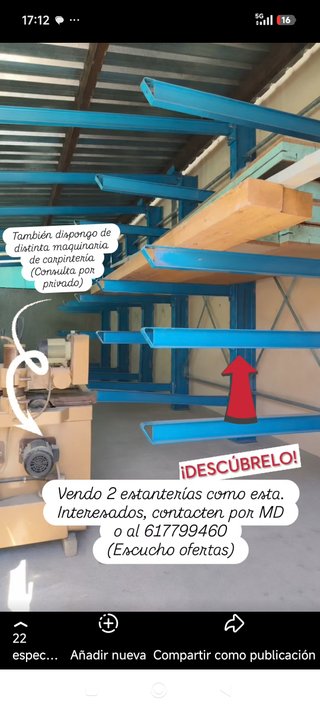 2 Estanterías Industriales Metálicas